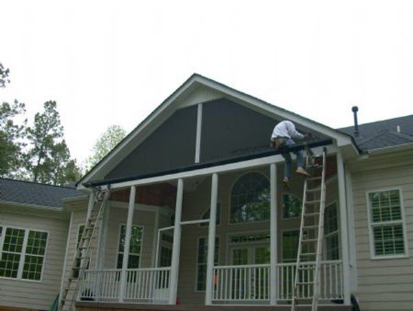 Screen porch white frame series