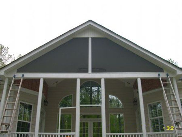 Finished screened gable