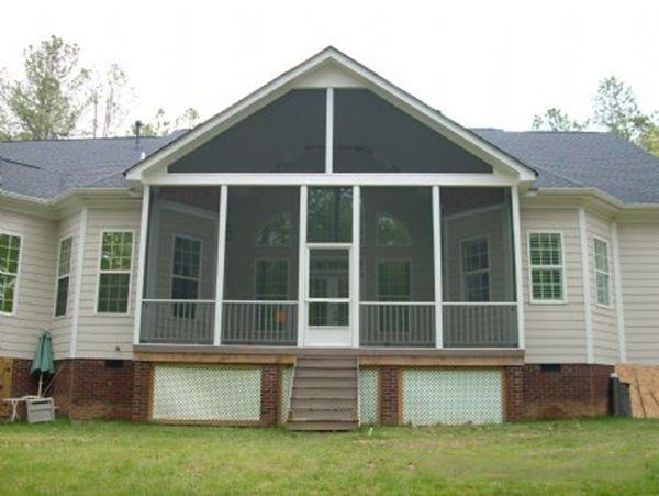 Finished screen porch