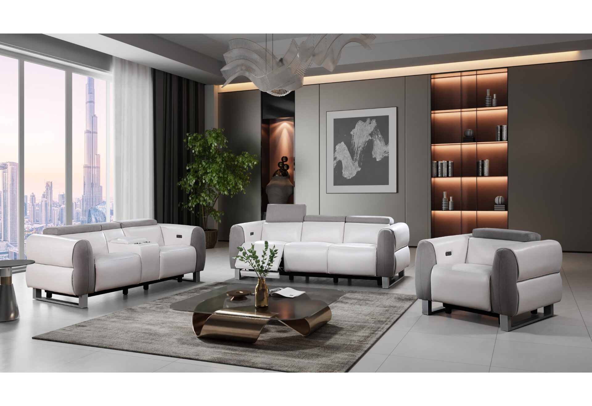 A living room filled with furniture and a coffee table.