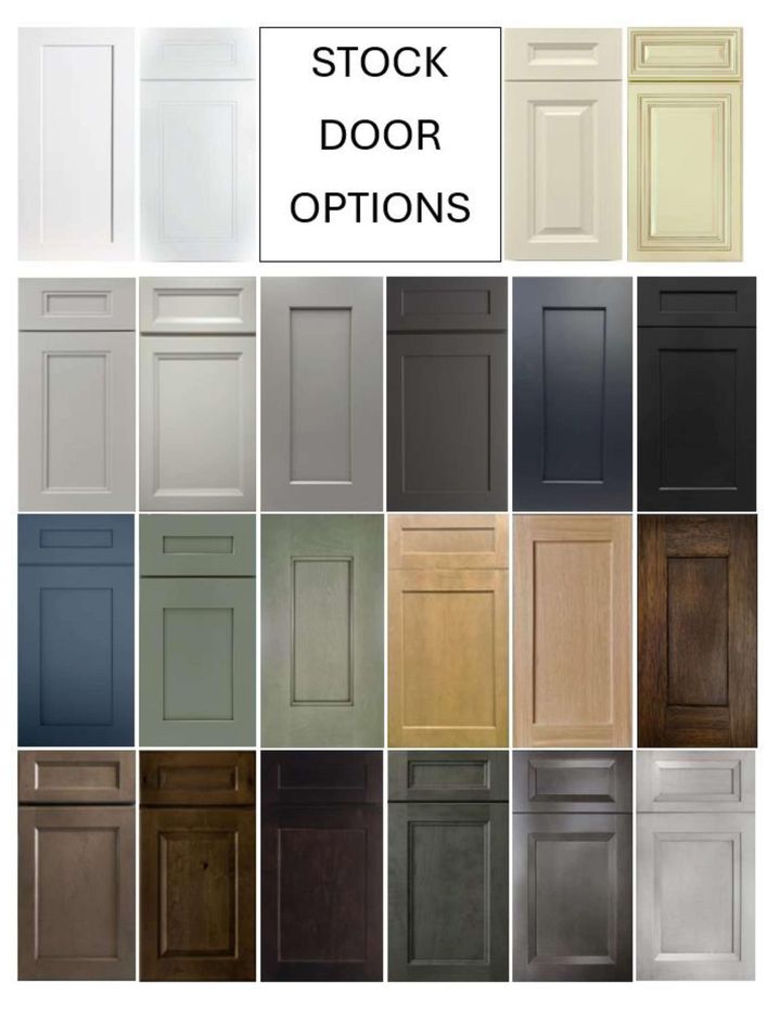 There are many different types of door options for kitchen cabinets