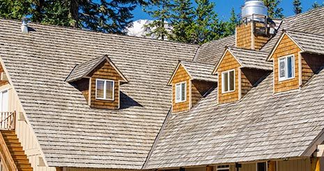 Wood shingle roofing