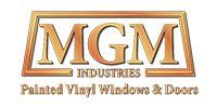 Logo for MGM Industries featuring stylized, gold-toned text reading 