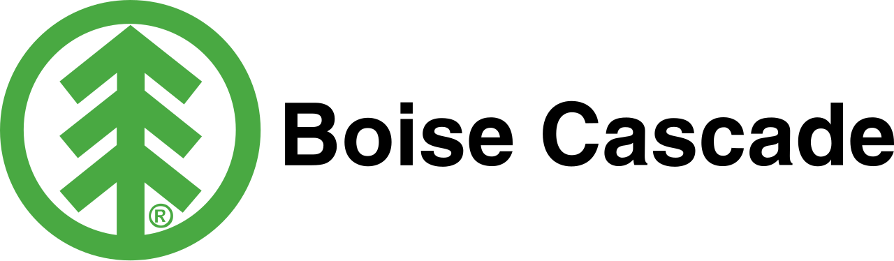 Boise Cascade logo with green tree emblem and black text on white background