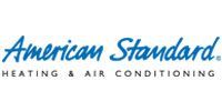 American Standard Heating & Air Conditioning logo in blue text on a white background