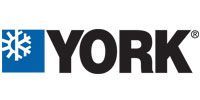 YORK logo with blue snowflake icon and black text on white background