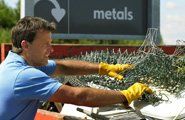 Man scrap metal removal