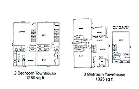 Unit floor plan 2 bedroom and 3 bedroom