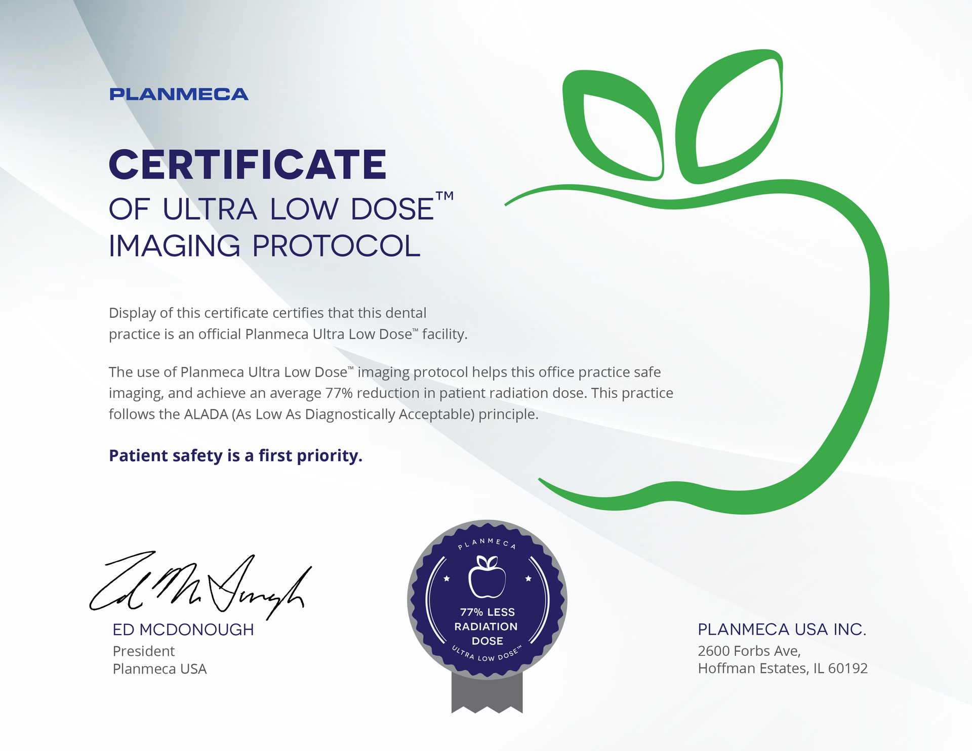Planmeca - ULD Certification