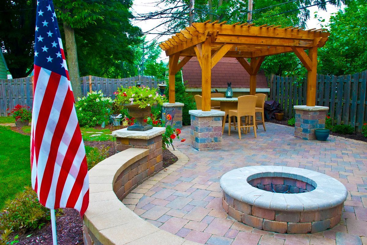 Patio with firepit