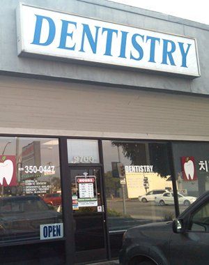 Dental office storefront