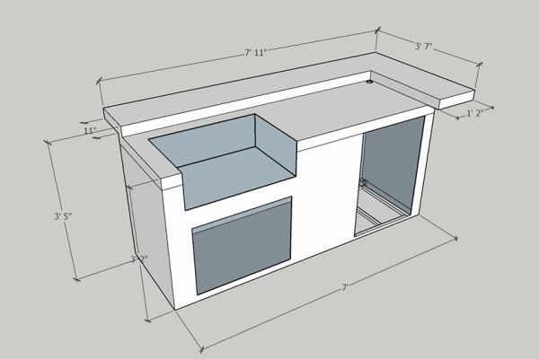 Straight Bar/Grill Combo