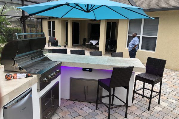 Table-Top 'L' Shape Bar/Grill