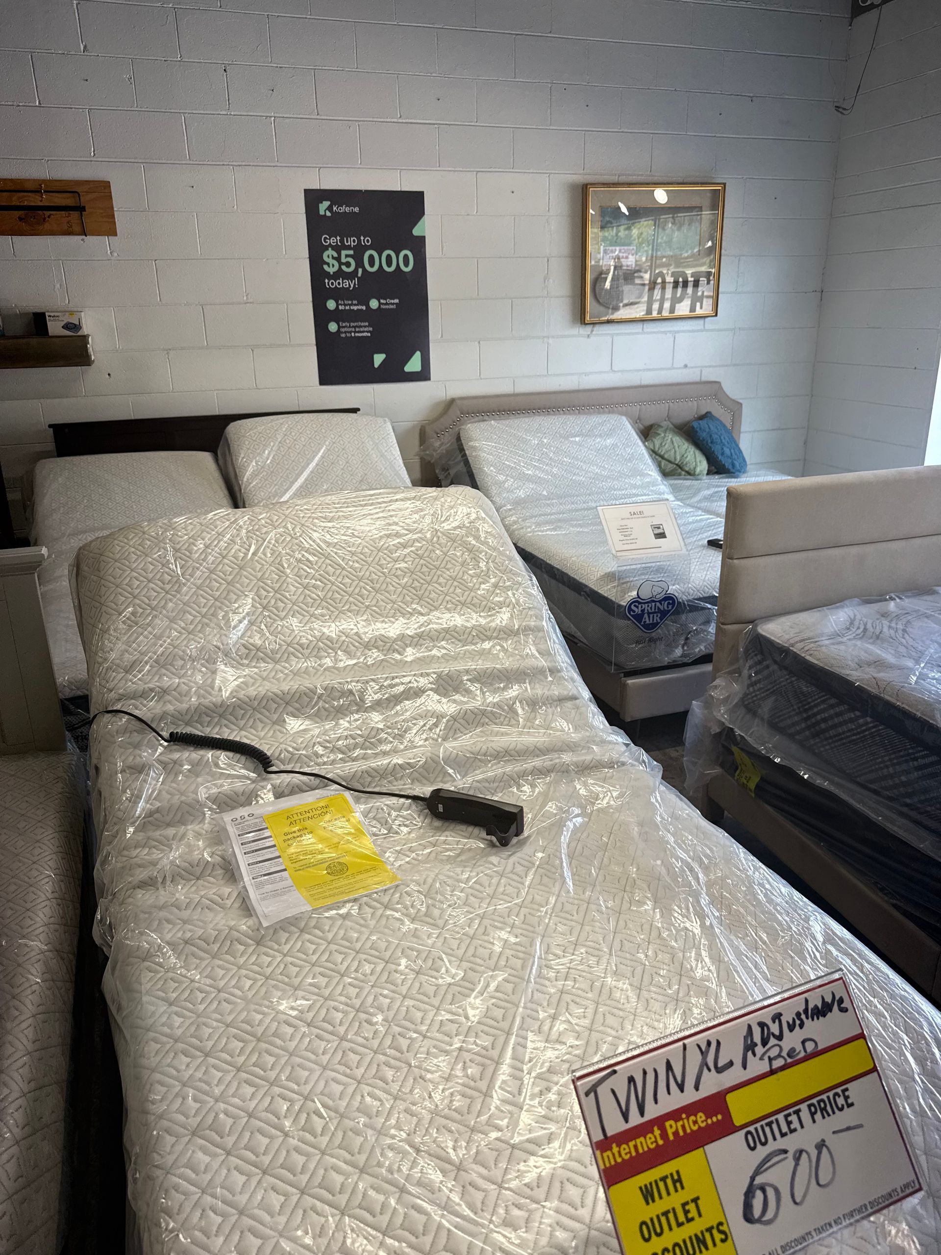 Mattresses in a store