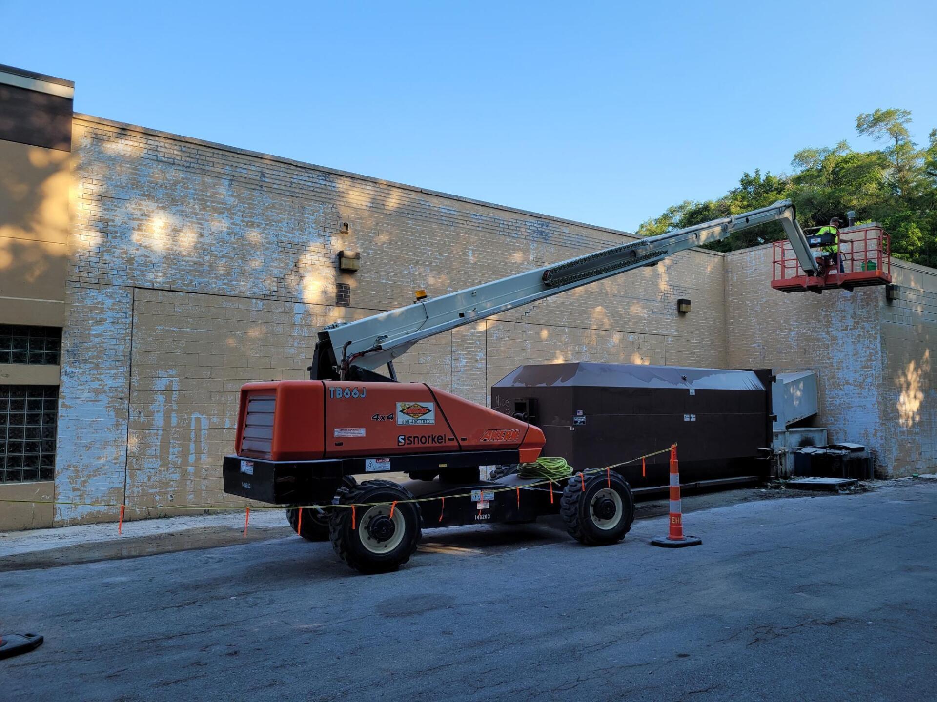 Power washing, grind and tuckpointing, block replacement