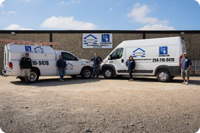 Economy Remodeling LLC's staff and vehicles