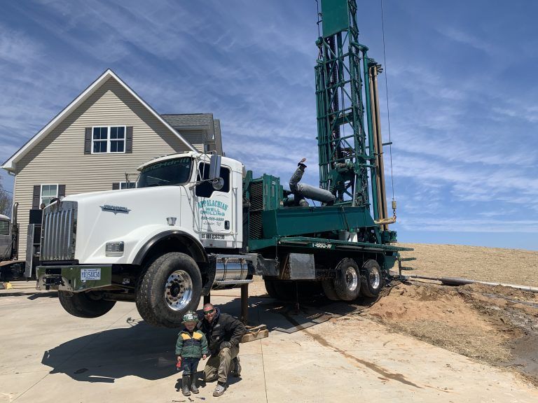 appalachian well drilling truck