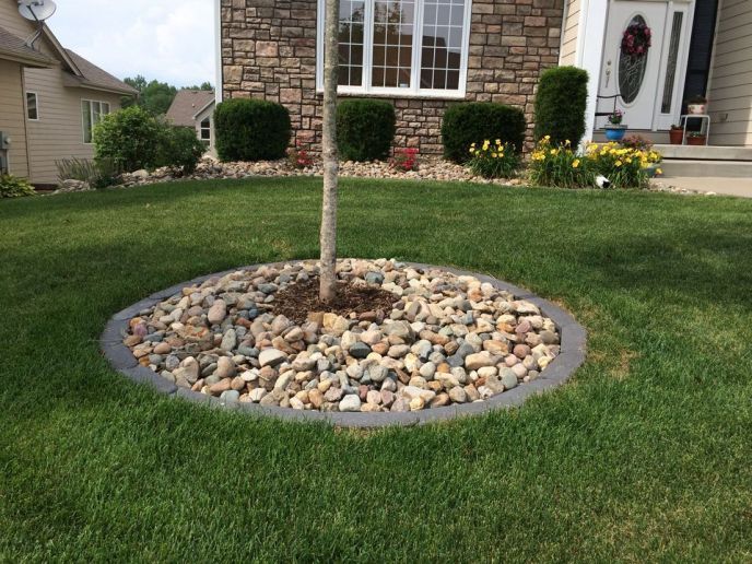 Solid Rock Landscaping LLC Tree Rings | Portfolio | West Des Moines