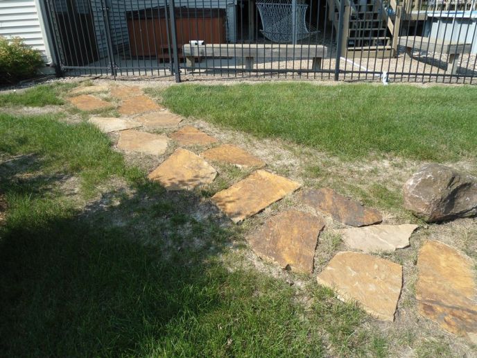 Natural stone for walkway