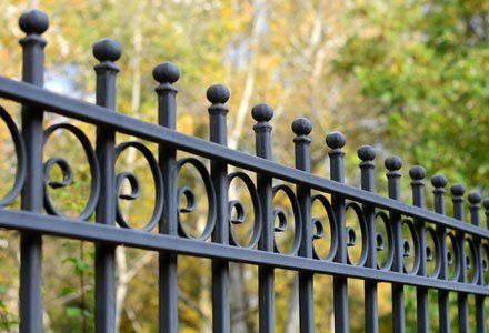 Image of a decorative cast iron fence