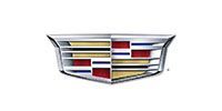 Cadillac logo with a silver shield and colorful horizontal bars