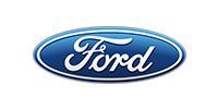Ford blue oval logo with white script on a white background