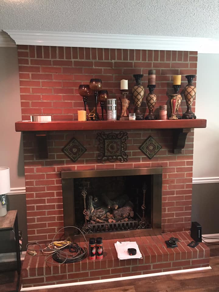 Fireplace Makeover Before