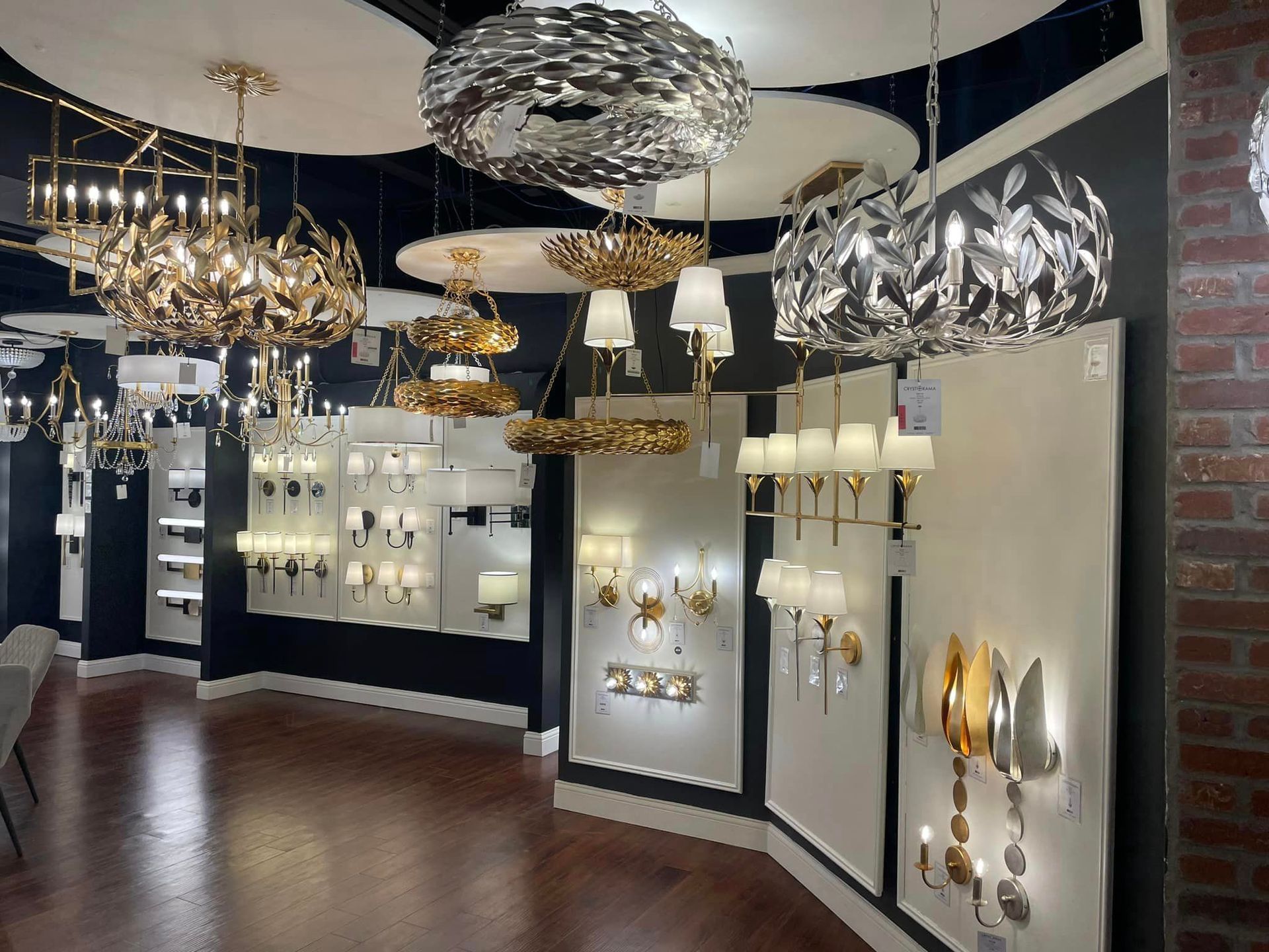 A room filled with lots of different types of lights.