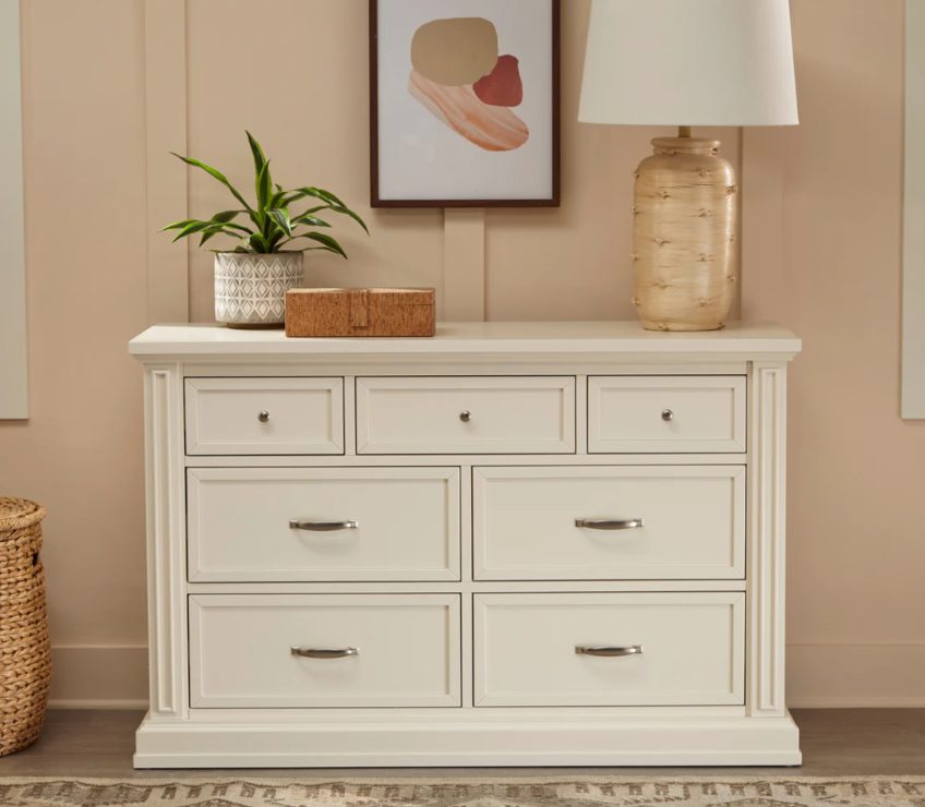 Baby monogram Durham dresser warm white