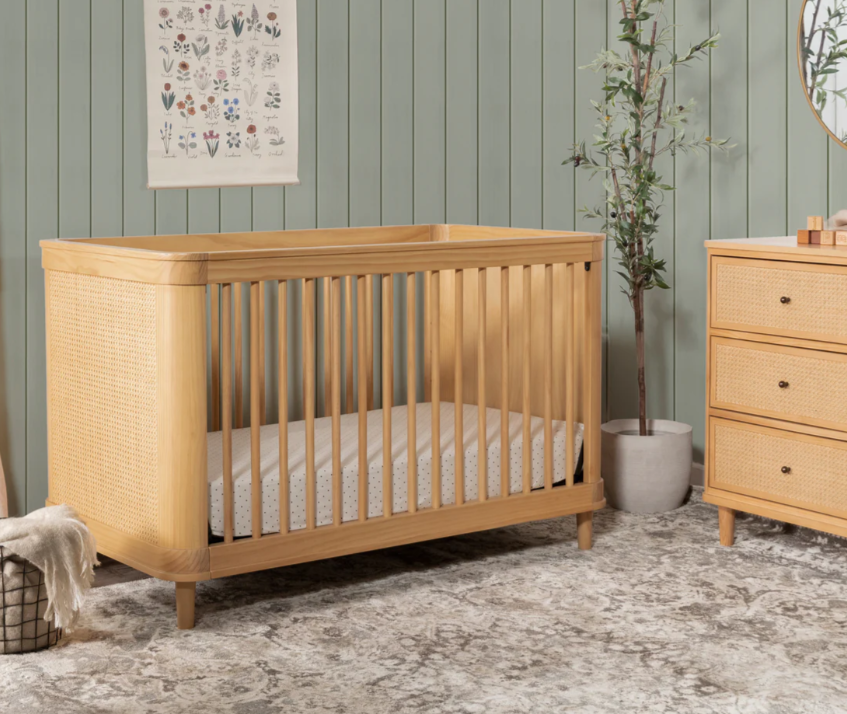 Baby monogram Marin crib honey