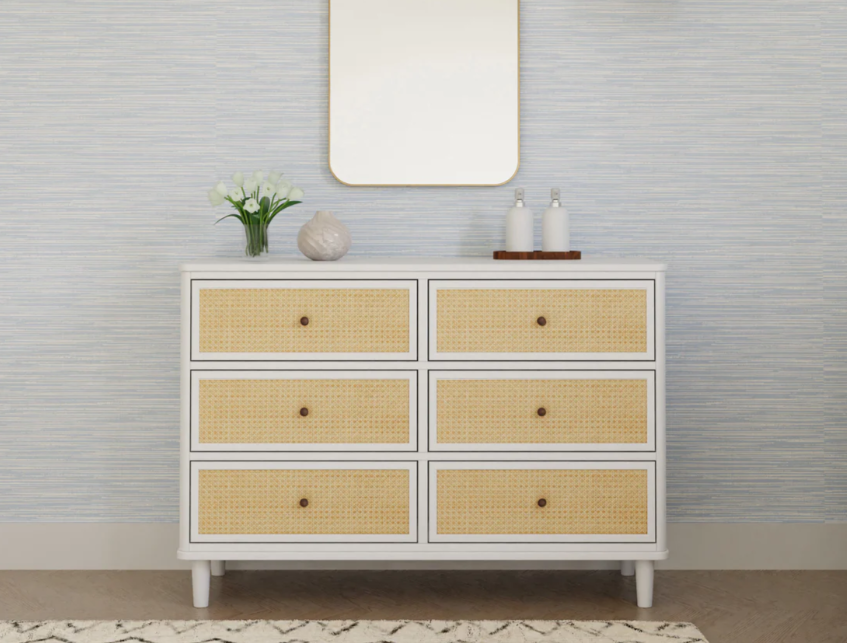 Baby monogram Marin dresser white-honey