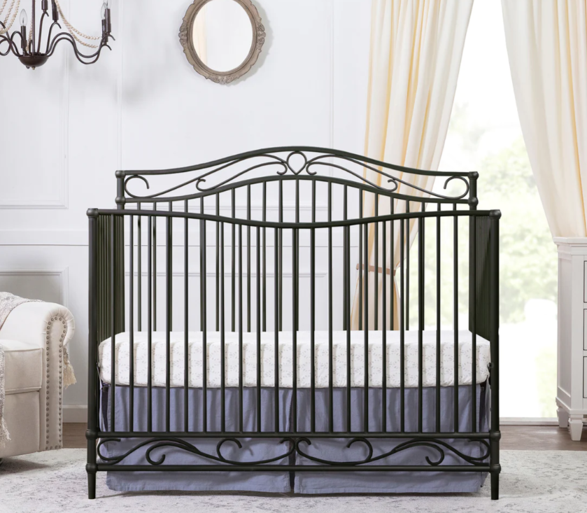 Baby monogram Noelle crib vintage iron