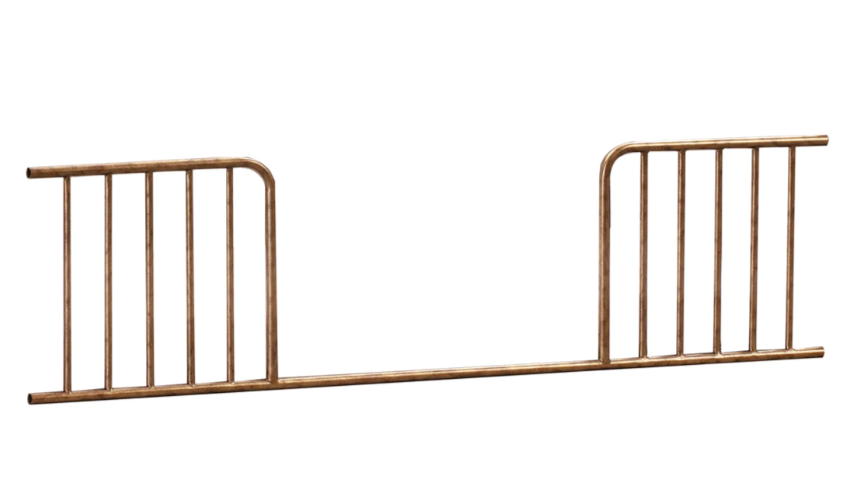 Baby monogram Noelle crib vintage gold