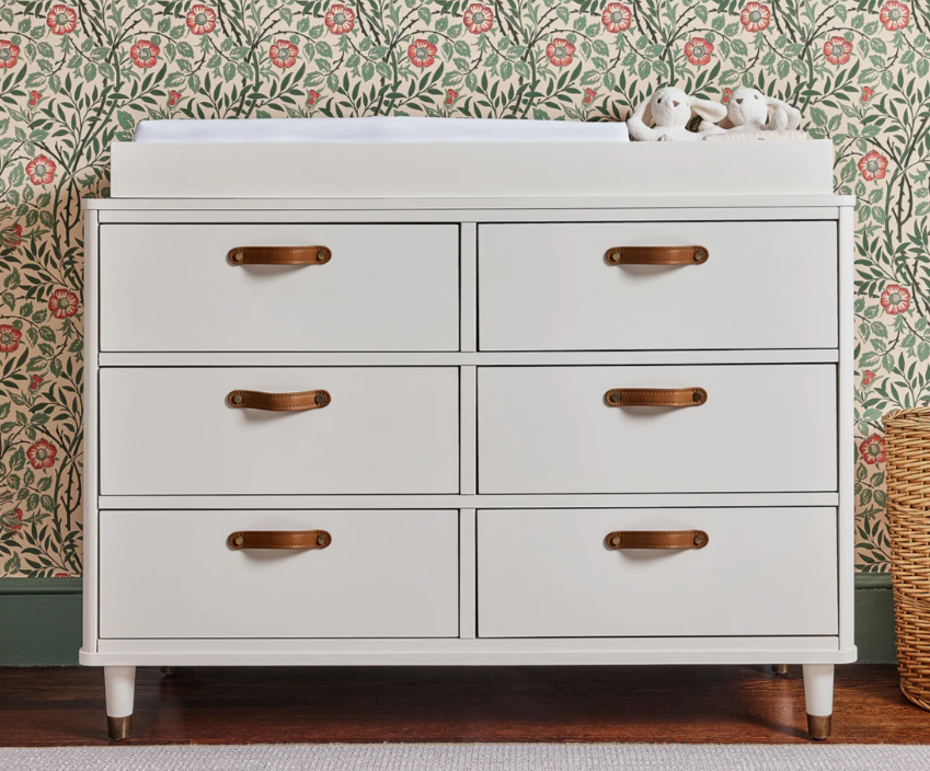 Baby monogram Tanner dresser warm white