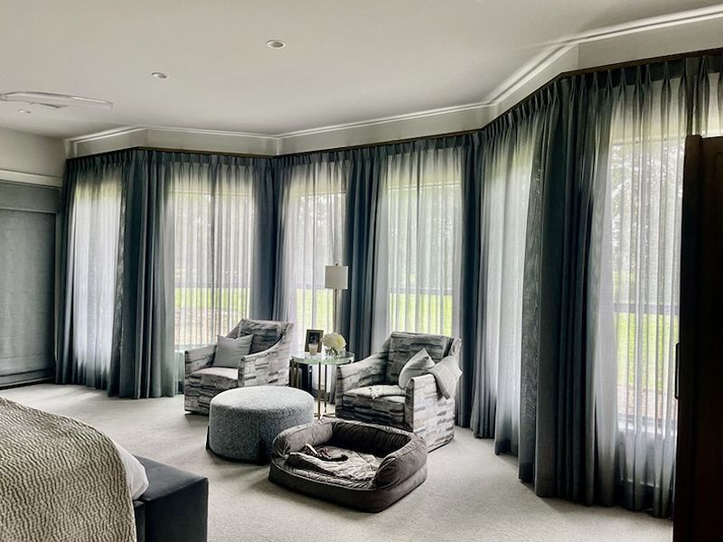 Drapes in the living room