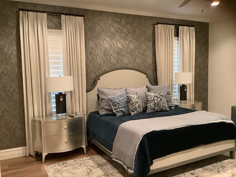 Drapes in bedroom