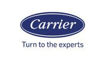 Carrier logo with the tagline “Turn to the experts” in blue and white.