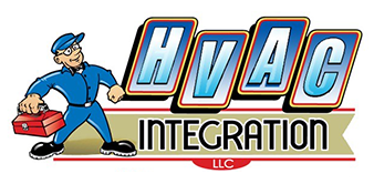 HVAC Integration logo with a technician carrying a toolbox and large blue and orange lettering