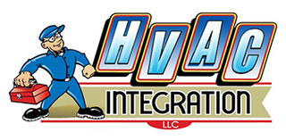 HVAC Integration logo with a technician carrying a toolbox and large blue and orange lettering