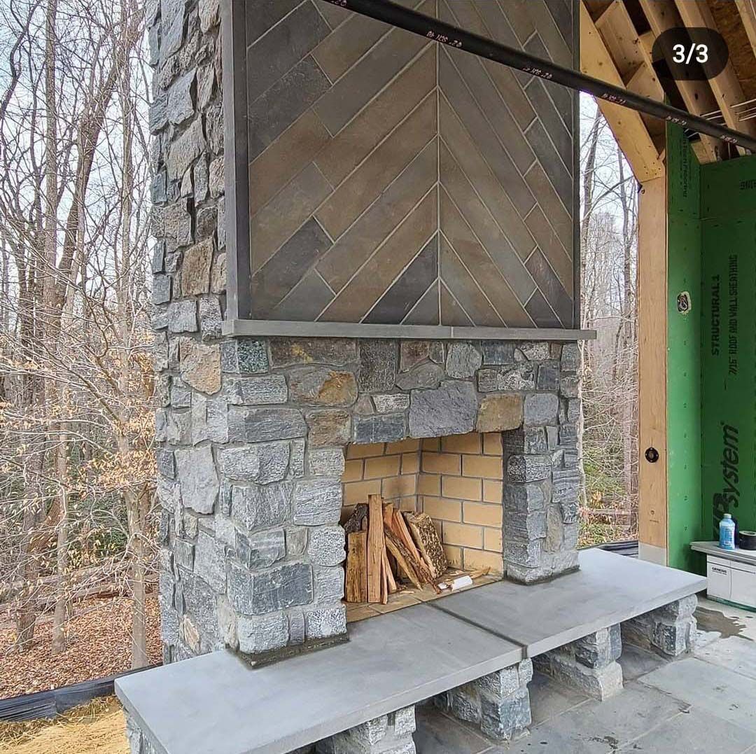 outdoor fireplace