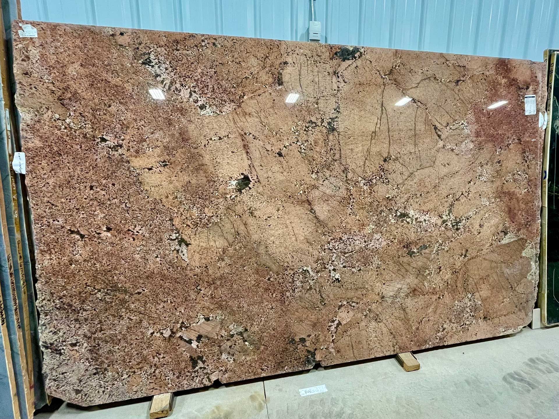 diamond red polished granite