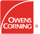 Owens Corning logo: white text and arc on a red square.