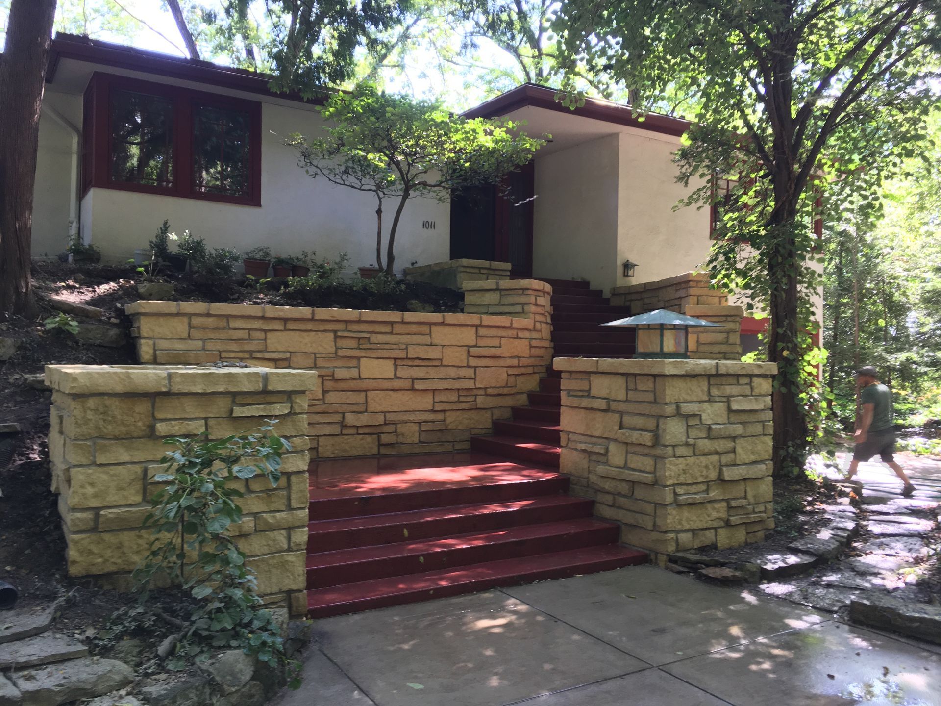 Steps and retaining walls