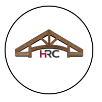 Brown truss-style logo with “HRC” in red and black inside a circle