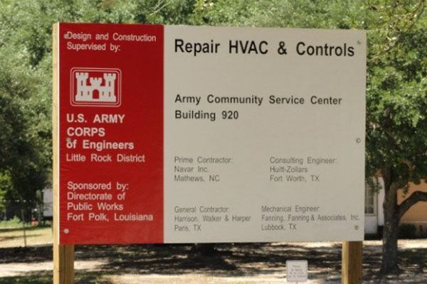 A sign that says repair hvac & controls on it