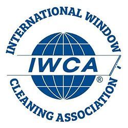International Window Cleaning Association logo with blue globe and text IWCA