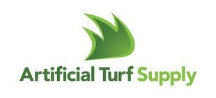 Green logo for Artificial Turf Supply with grass-like design above the text.