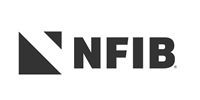 NFIB logo in black and white with a stylized triangular icon and bold letters.