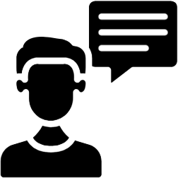 A man talking icon