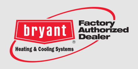 The Bryant factory authorized dealer logo is on a white background.